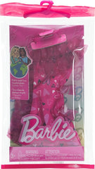 Barbie Doll Clothing, Fashion Pack With Ruffled Pink Heart Dress & Accessories