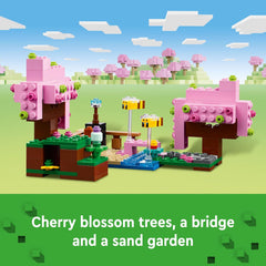 LEGO Minecraft The Cherry Blossom Garden Toy Playset Kit for Ages 8+