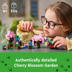 LEGO Minecraft The Cherry Blossom Garden Toy Playset Kit for Ages 8+