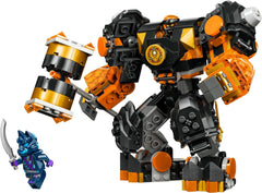 LEGO NINJAGO Cole’s Elemental Earth Mech Toy Set Building Kit for Ages 7+