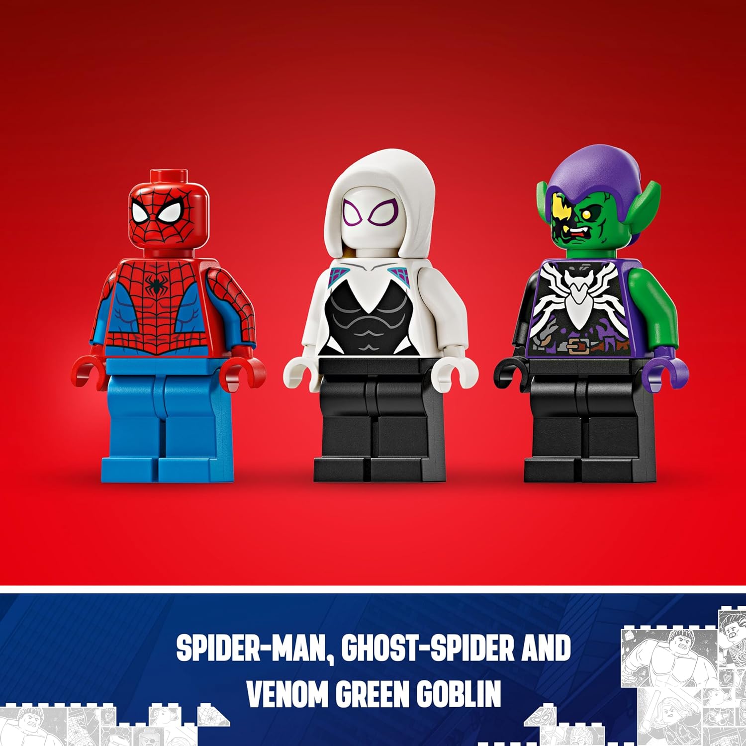 LEGO Marvel Spider-Man Race Car & Venom Green Goblin Building Kit For Ages 7+