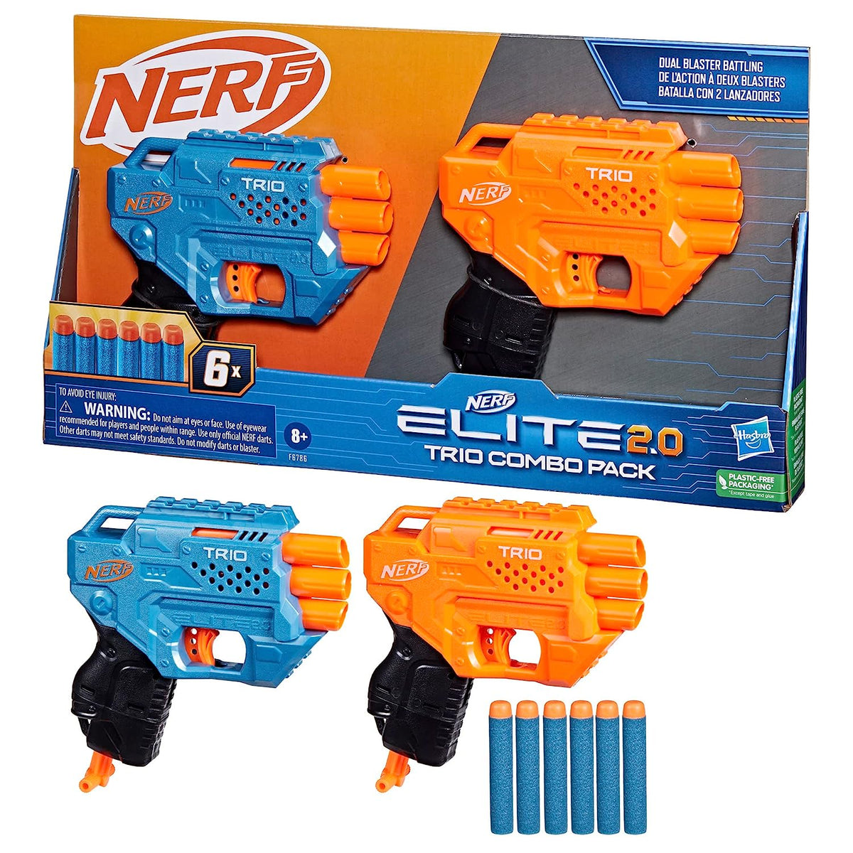 Buy Nerf Elite 2.0 Slyshot Blaster, 2 Dart Storage, 3 Nerf Elite Darts,  Pull to Prime Handle, Toy Foam Blaster for Outdoor Kids Games Online at  Best