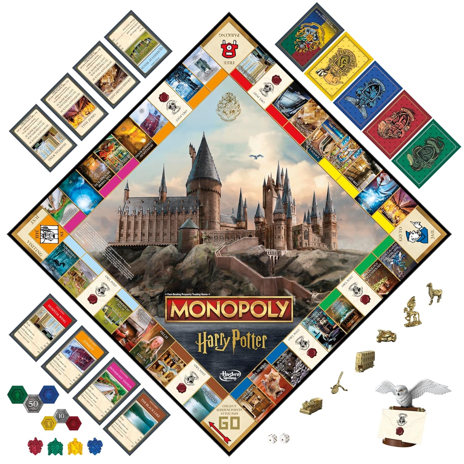 Monopoly Harry Potter Edition Board Game | A Magical Adventure at Hogwarts | Ages 8