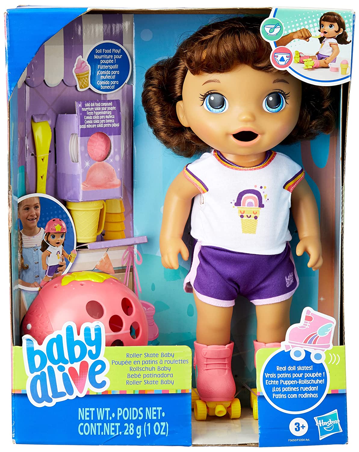 Baby Alive Sunshine Snacks Doll, Eats and Poops, Summer-Themed Waterplay  Baby Doll, Ice Pop Mold, Toy for Kids Ages 3 and Up, Brown Hair