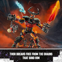 LEGO Marvel Thor vs. Surtur Figure Building Kit for Ages 8+