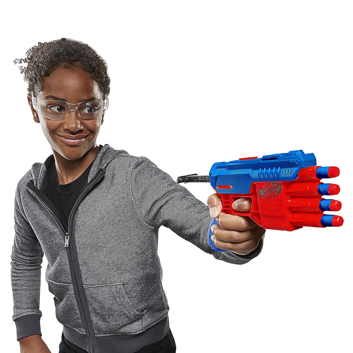 Nerf Alpha Strike Claw Dual QS-4 Blaster Set - Includes 2 Blasters and 10 Official Nerf Elite Darts - Each Blaster Fires 4 Darts in a Row