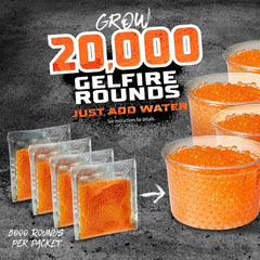 Nerf Pro Gelfire Refill 20,000 Dehydrated Gelfire Rounds & 1x 800 Round Hopper for Use with Nerf Gelfire Blasters for Ages 14 Years Up