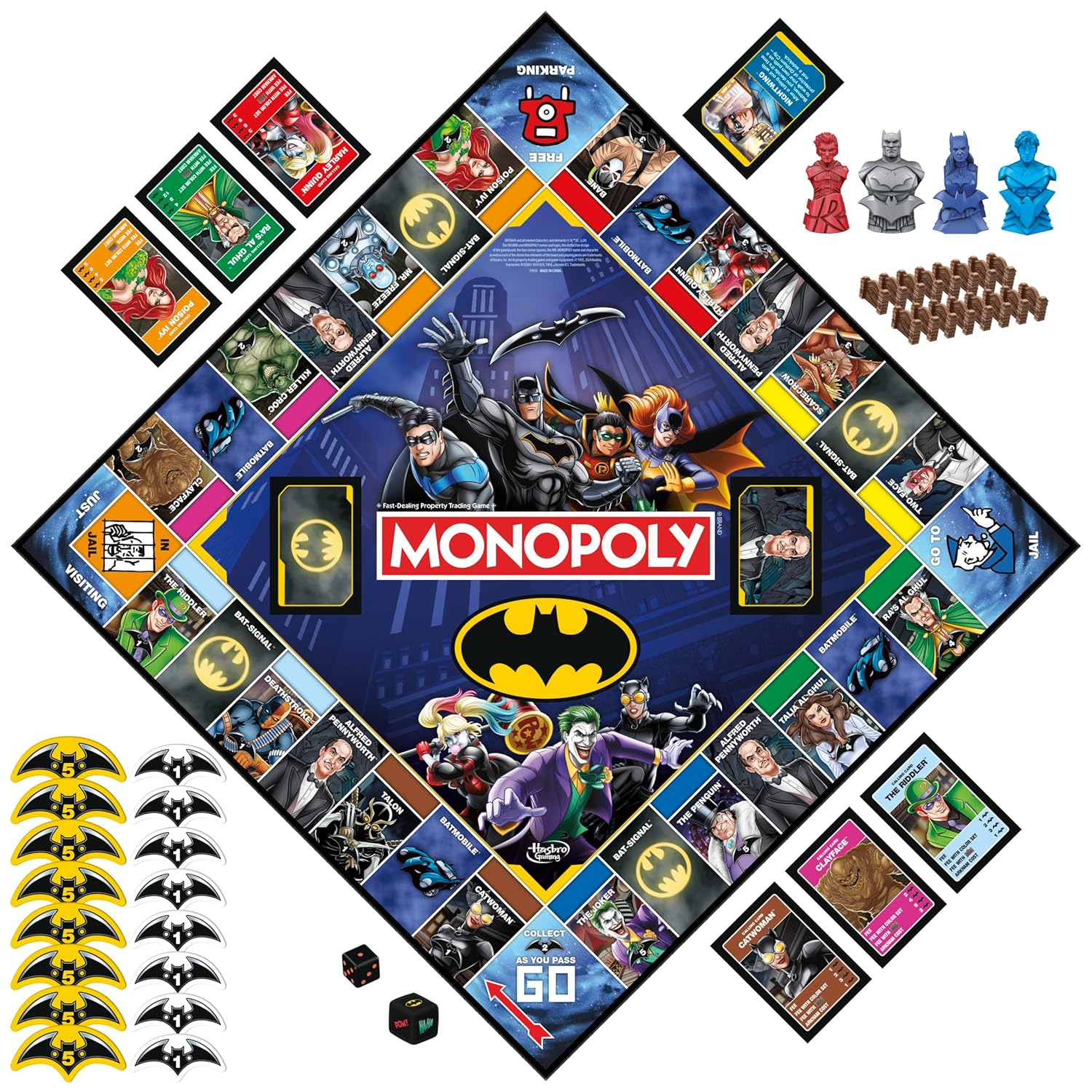 Monopoly Batman Edition Board Game | Monopoly Game for Batman Fans | Ages 8 and Up