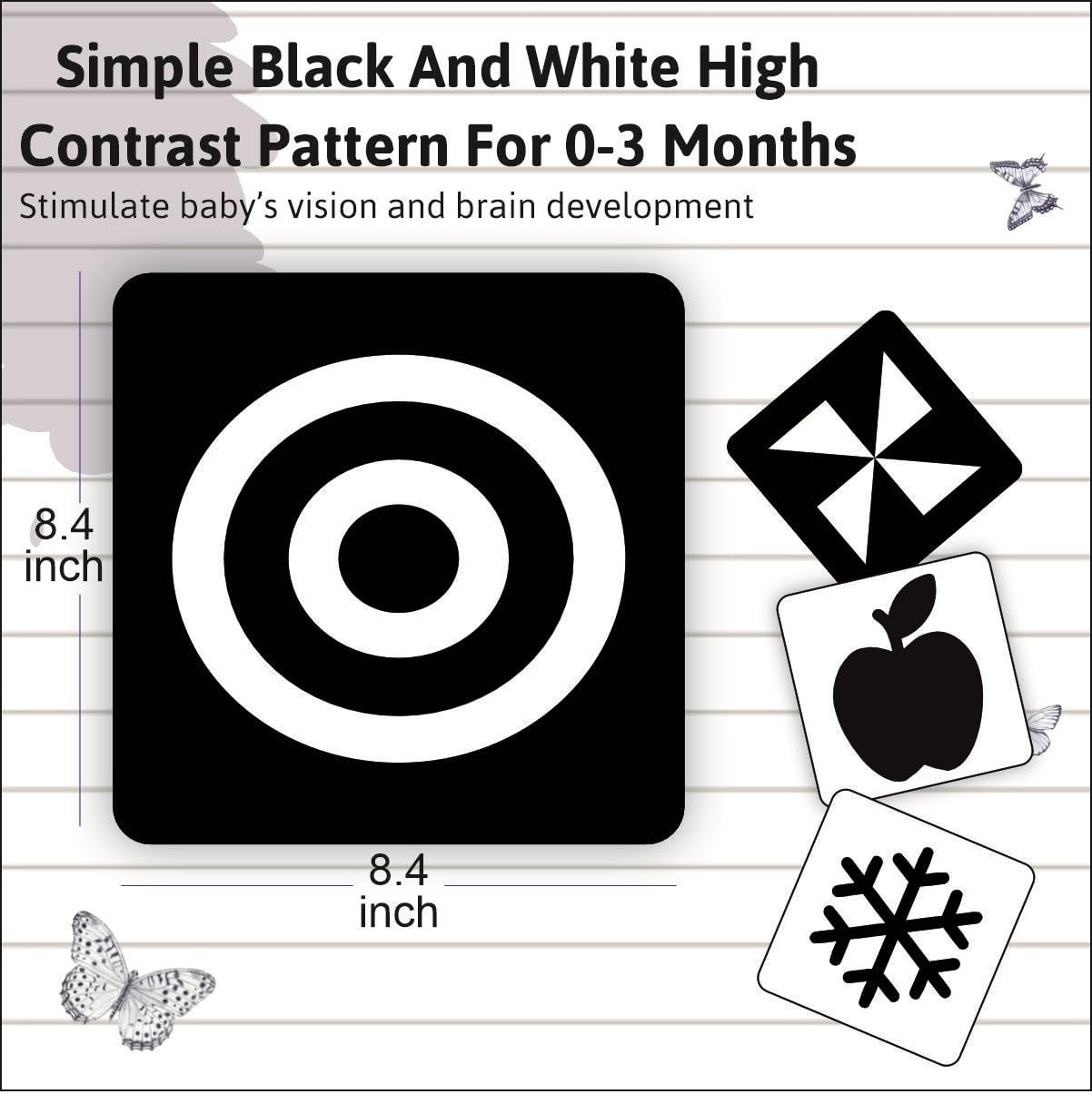 Clapjoy Black And White Flashcards - Best Gift For New Born Babies Of Age 0-6 Months