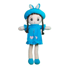 Play Hour Eva Rag Doll Plush Soft Toy Wearing Blue Frock for Ages 3 Years and Up, 75cm