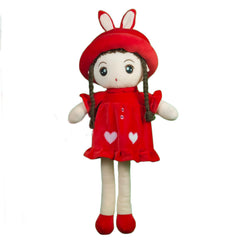 Play Hour Eva Rag Doll Plush Soft Toy Wearing Red Frock for Ages 3 Years and Up, 75cm