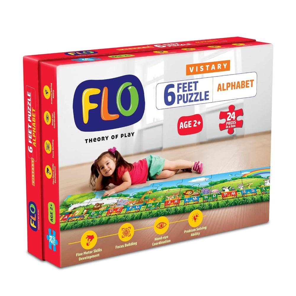 FLO Toys 6 Feet Puzzle Alphabet Floor Puzzle For Kids Ages 2+