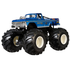 Hot Wheels 1:24 Scale Oversized Monster Truck Big Foot 4x4x4 Die-Cast Toy Truck with Giant Wheels and Cool Designs