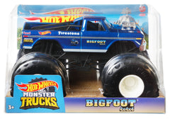 Hot Wheels 1:24 Scale Oversized Monster Truck Big Foot 4x4x4 Die-Cast Toy Truck with Giant Wheels and Cool Designs