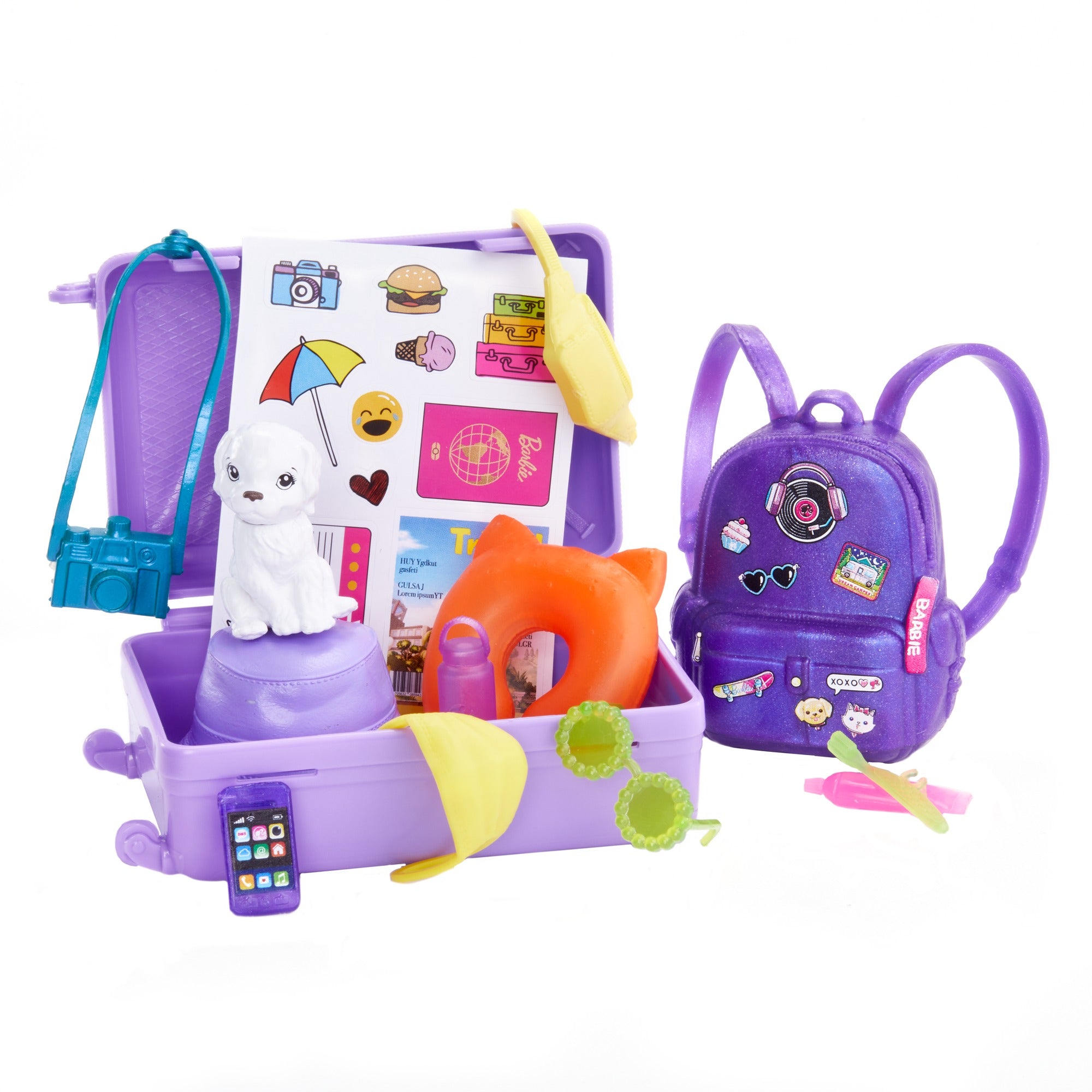 Barbie Travel Set with Teresa Doll, Puppy and Accessories for Kids Ages 3+