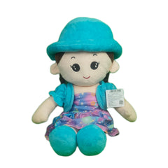 Play Hour Rag Doll Plush Soft Toy Wearing Sky Cap for Ages 3 Years and Up, 60cm