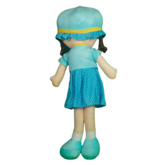 Play Hour Winky Rag Doll Plush Soft Toy Wearing Sky Dress for Ages 3 Years and Up, 100cm