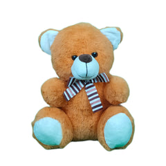 Play Hour Wonder Teddy Bear Plush Soft Toy with Bow for Ages 3 Years and Up - Brown, 30cm