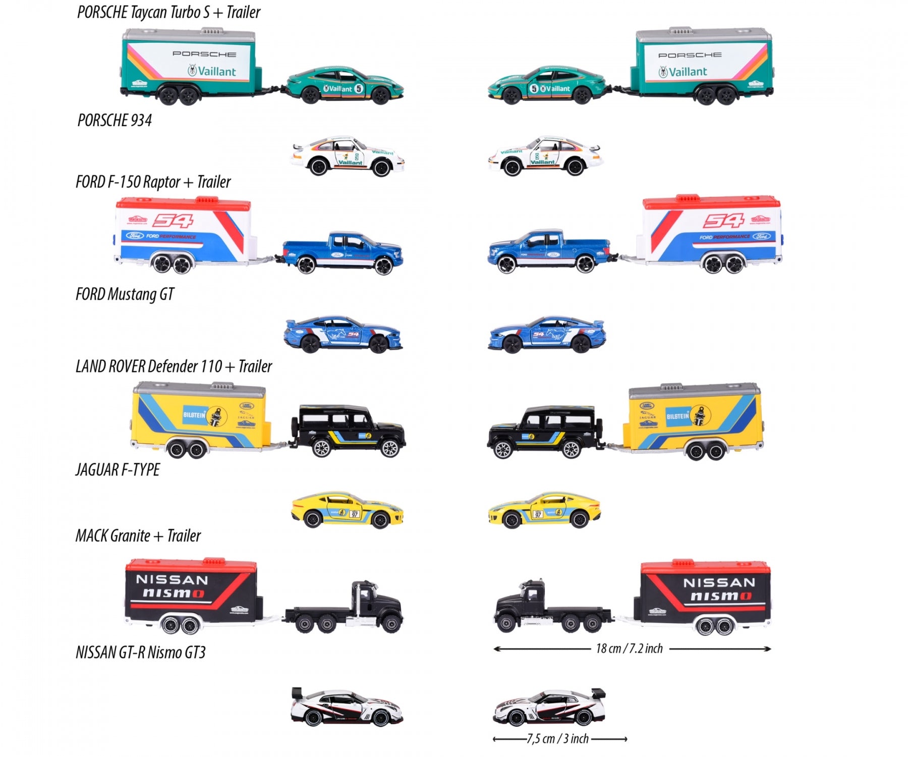 Majorette Race Trailer Series - Design & Style May Vary, Only 1 Model Included