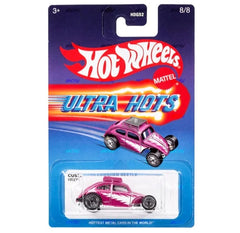 Hot Wheels Ultra Hots Retro 2024 Edition 1:64 Scale Custom Volkswagen Beetle Pro Die-Cast Vehicles with Full Front & Rear Decoration VUM Parts for Ages 3+