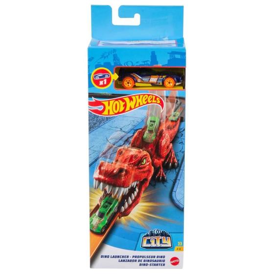 Hot Wheels City Nemesis Dino Launcher Playset For Kids Ages 4 and Up