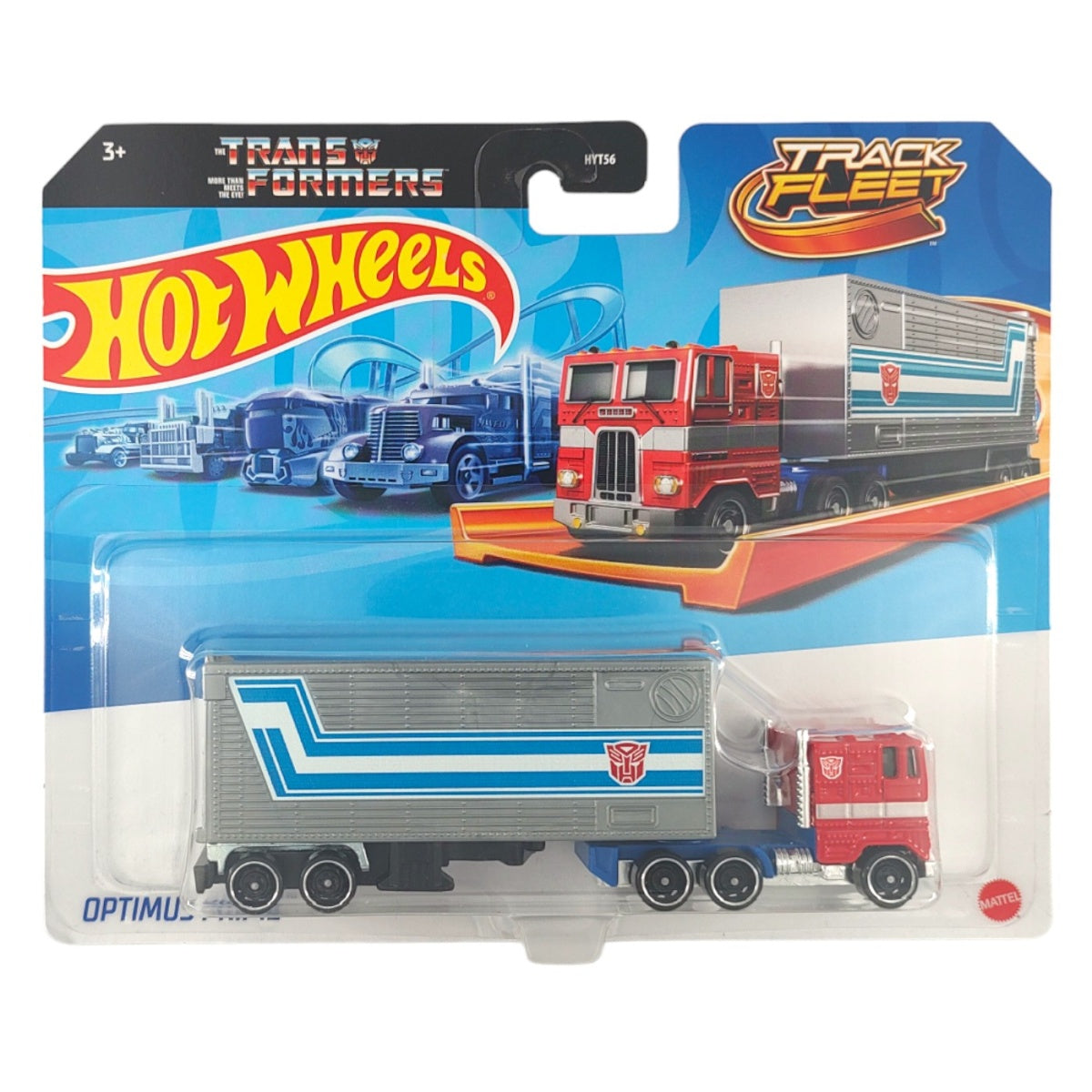 Hot Wheels Track Fleet Optimus Prime Truck for Ages 3 Years and Up