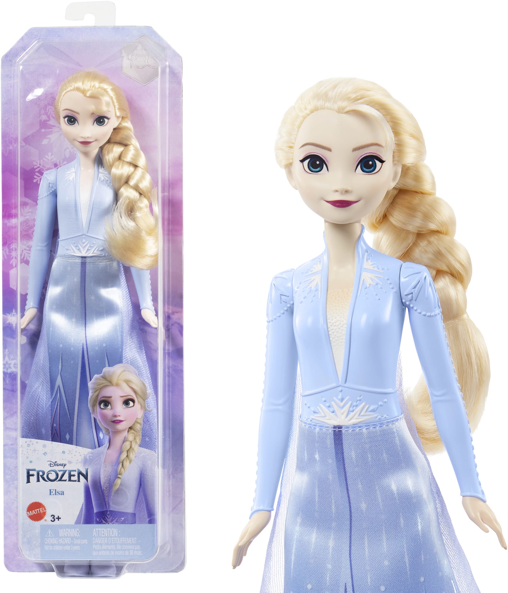 Disney Frozen 2023 Elsa Posable Fashion Doll with Signature Clothing and Accessories Inspired Frozen 2 Movie for Ages 3+ (HLW48)