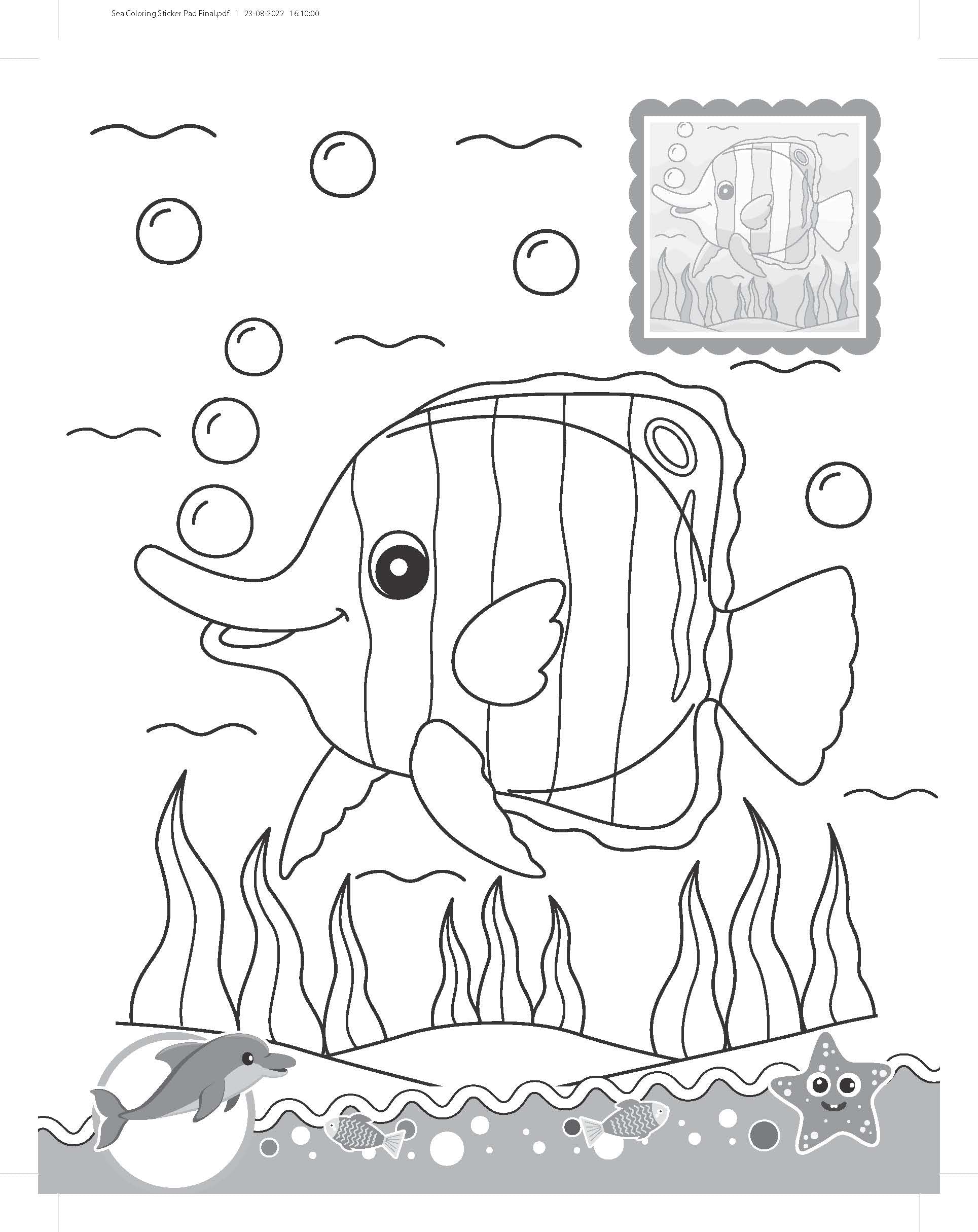 Dreamland Ocean - It's Colour time with Stickers - An Activity Book For Kids Ages 3+