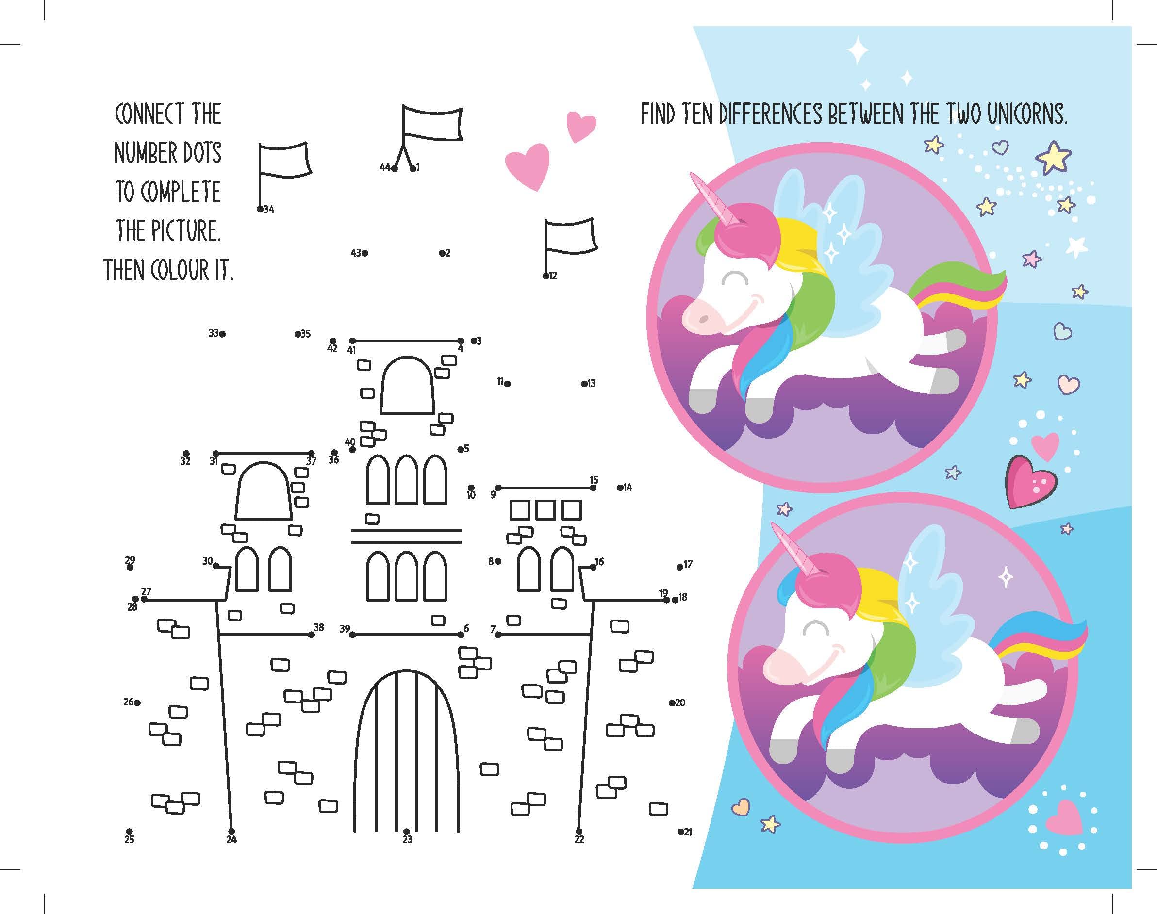 Dreamland Fun with Unicorns - An Activity & Colouring Book for Kids Ages 3+