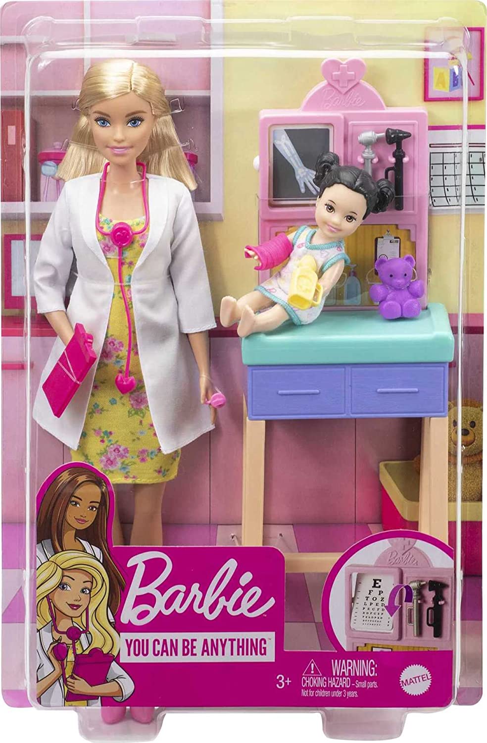 Barbie Pediatrician 12 Inch Blonde Doll Playset for Ages 3 Years Old Up