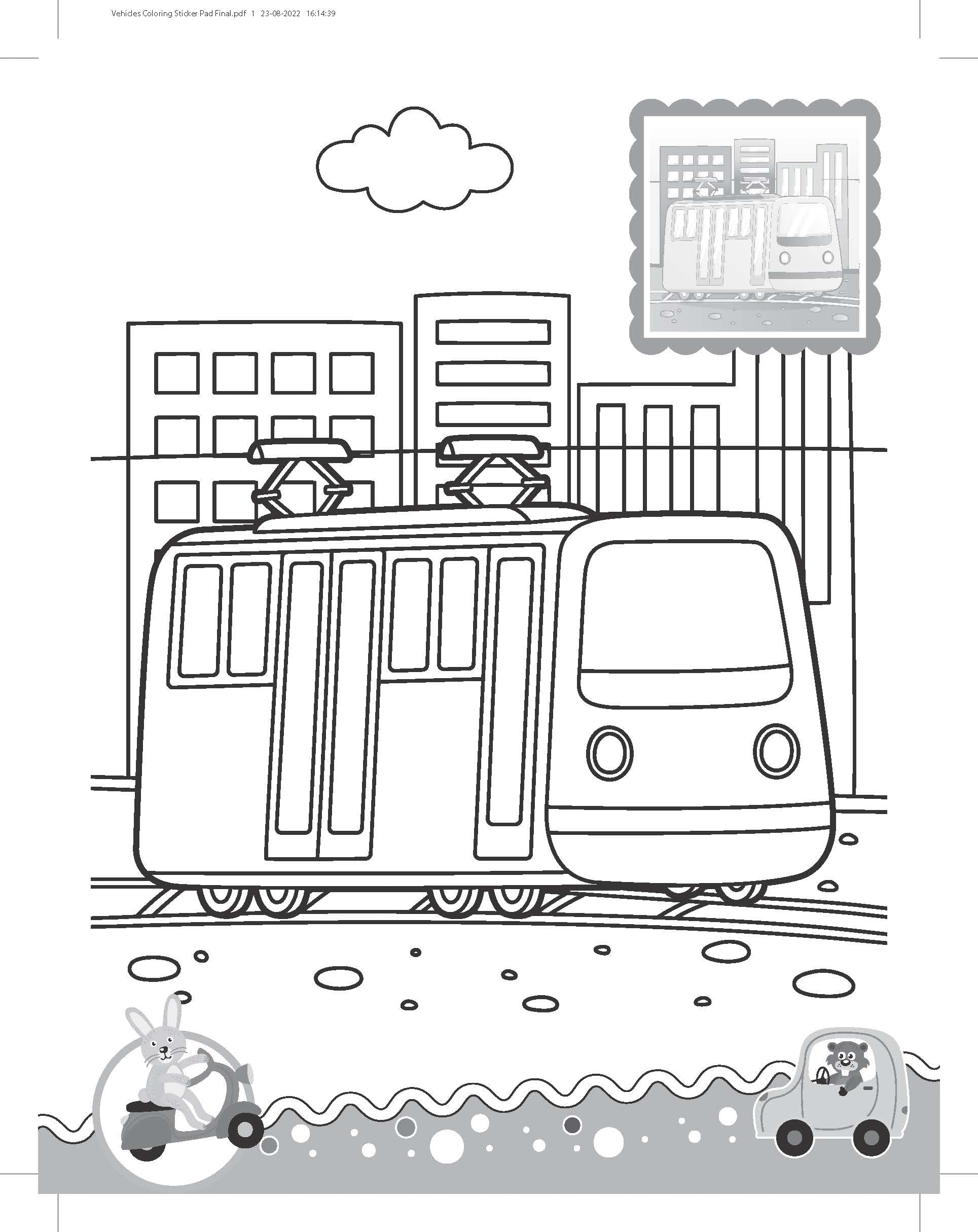 Dreamland Vehicles - It's Colour time with Stickers - An Activity Book For Kids Ages 3+