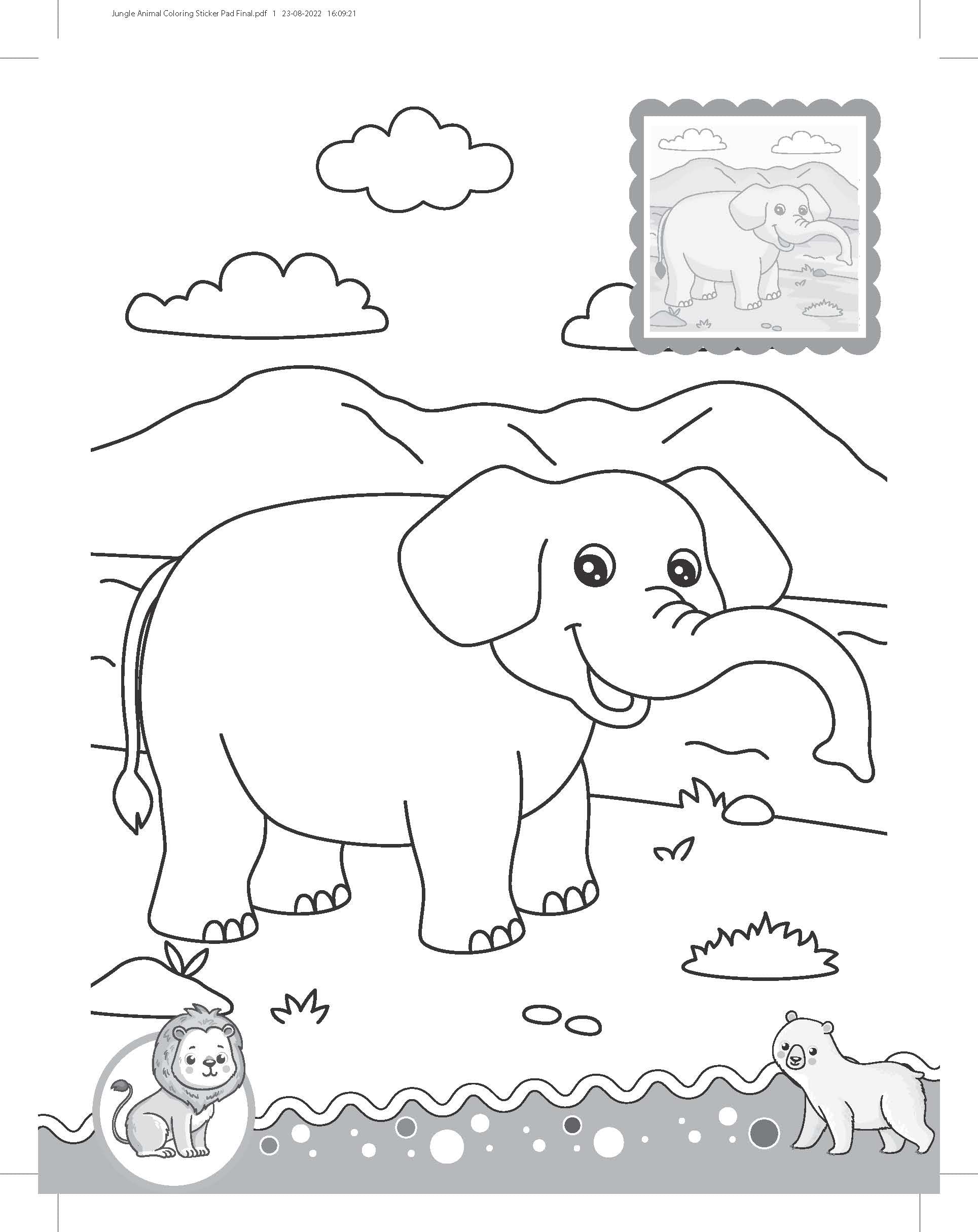 Dreamland Jungle - It's Colour time with Stickers - An Activity Book For Kids Ages 3+