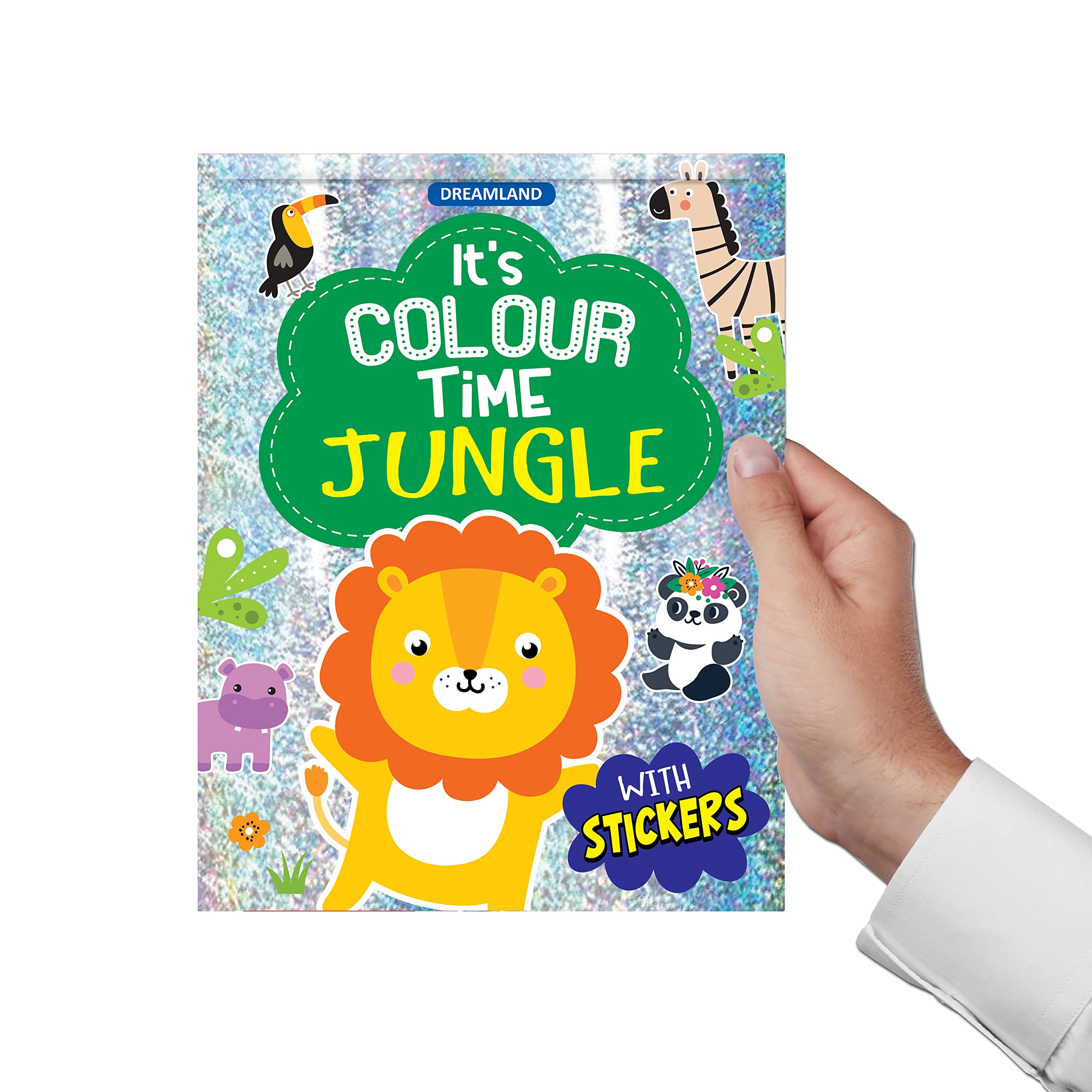 Dreamland Jungle - It's Colour time with Stickers - An Activity Book For Kids Ages 3+