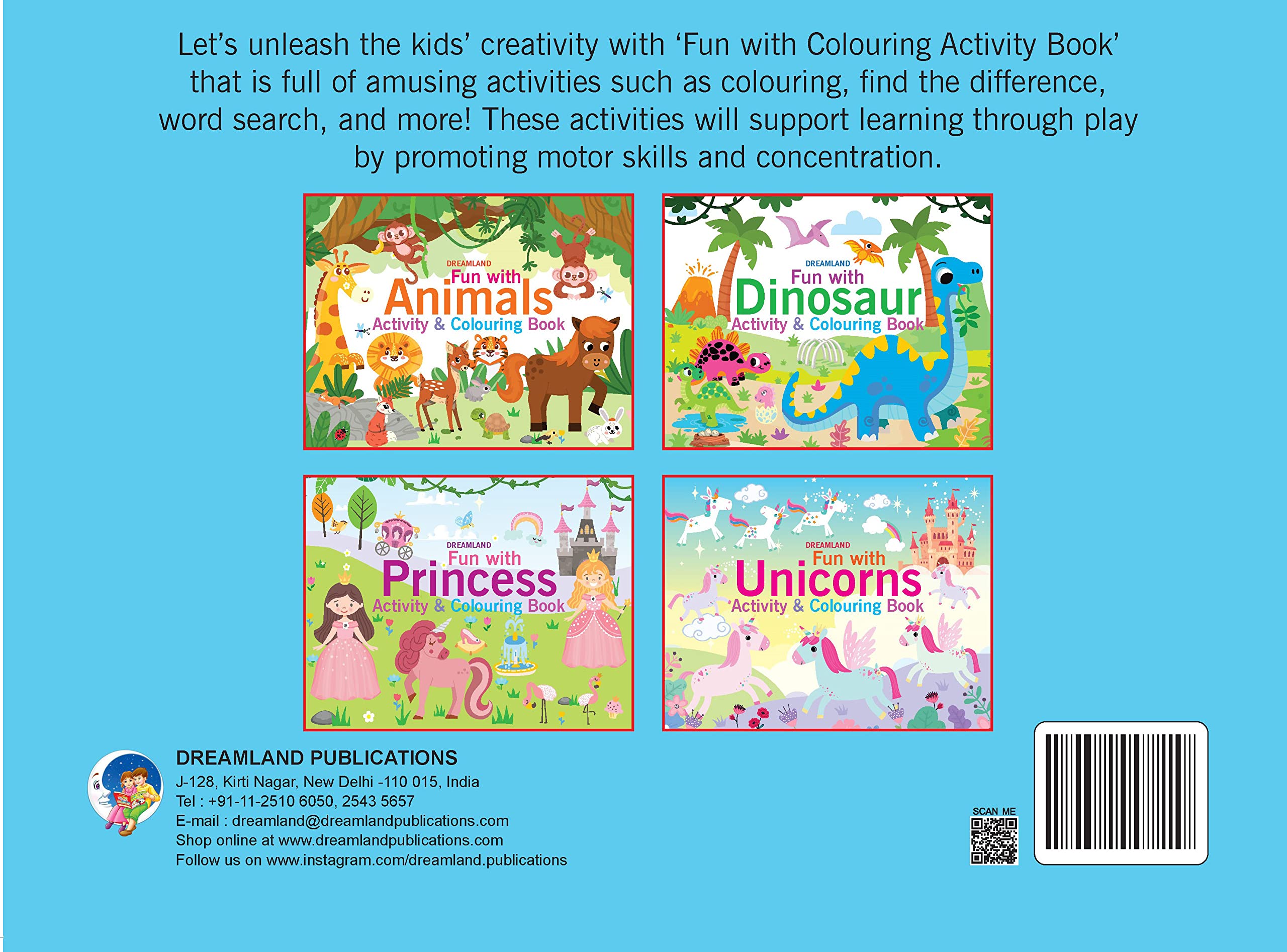 Dreamland Fun with Unicorns - An Activity & Colouring Book for Kids Ages 3+