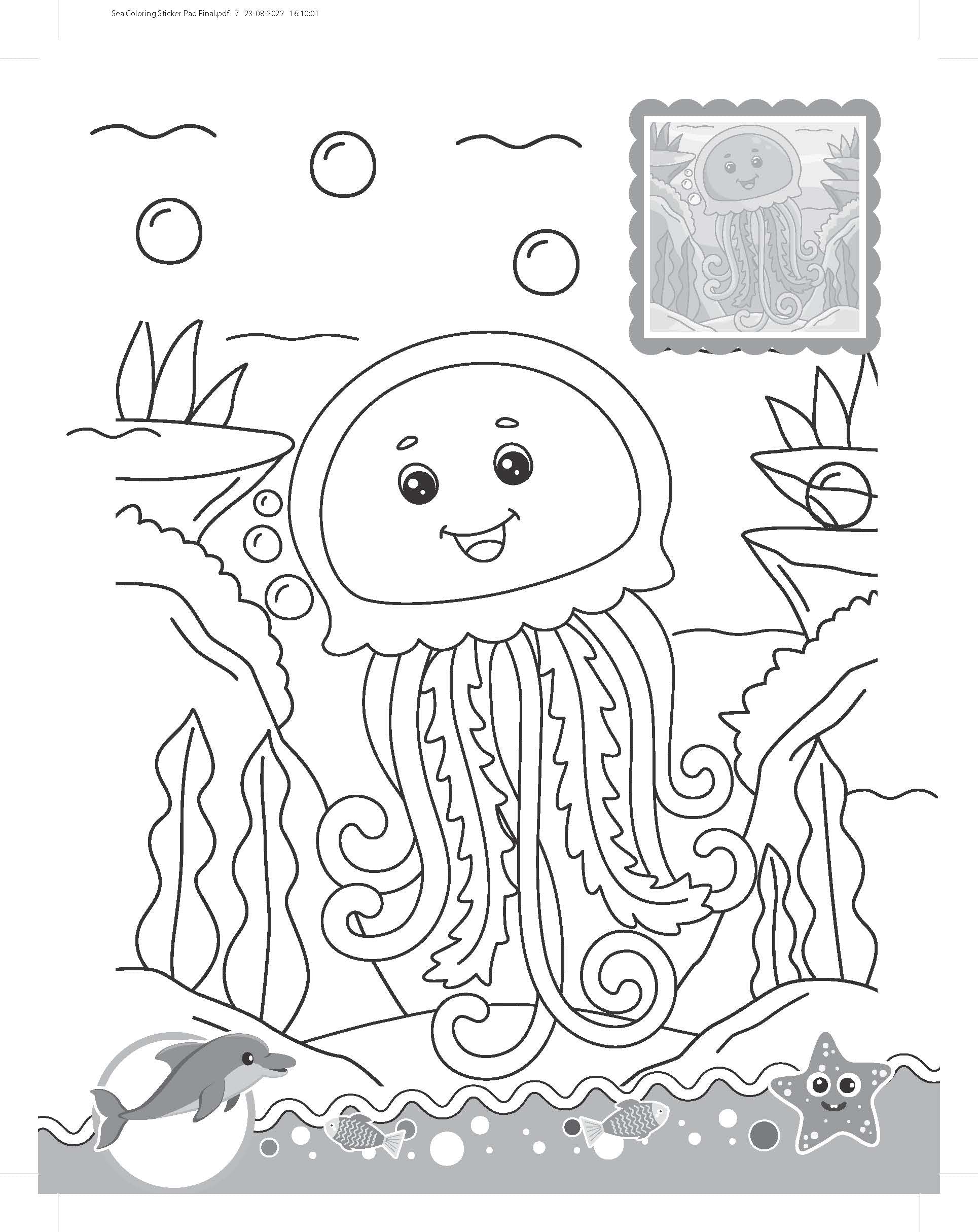 Dreamland Ocean - It's Colour time with Stickers - An Activity Book For Kids Ages 3+