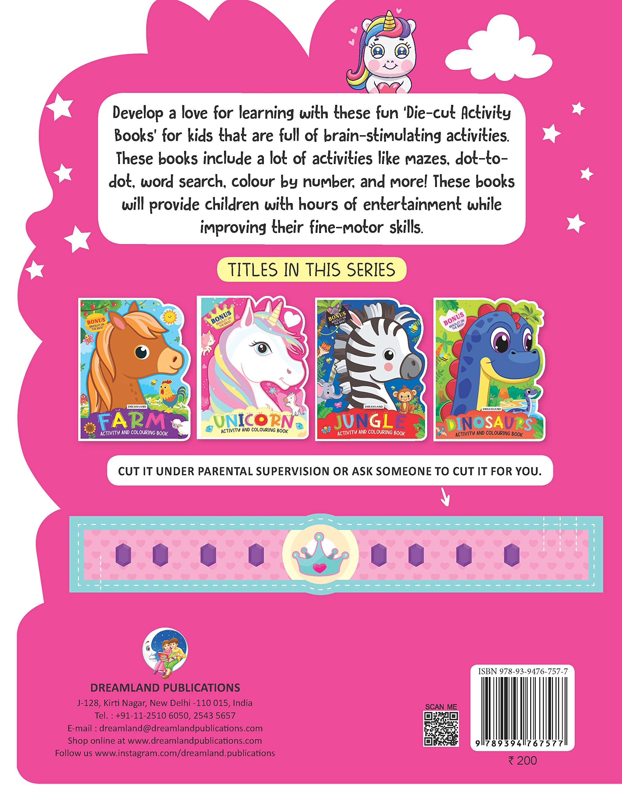 Dreamland Unicorn Activity and Colouring - An Activity Book for Kids Ages 2+