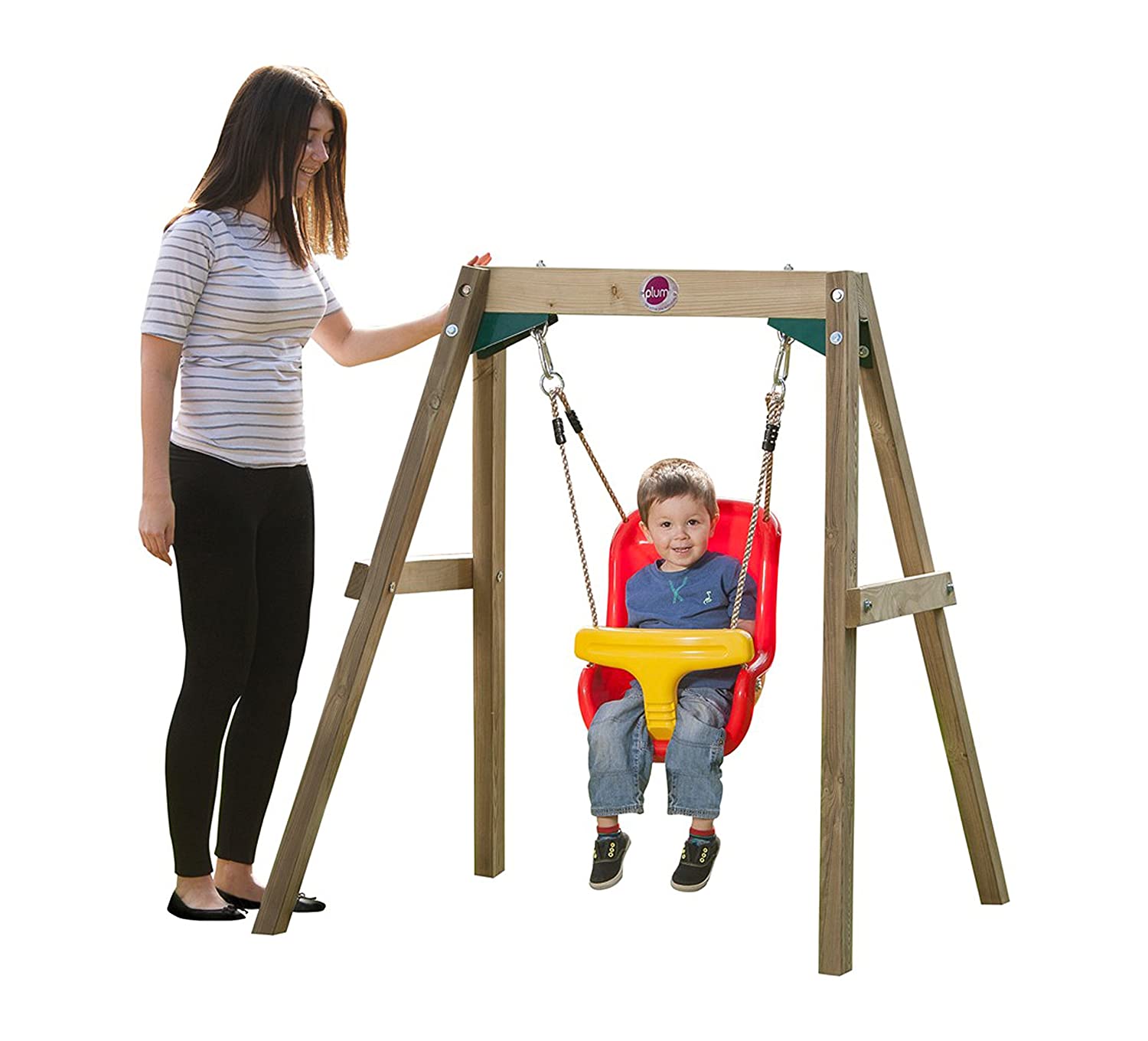 Plum Wooden Baby Swing Set For Kids Ages 1-6 Years