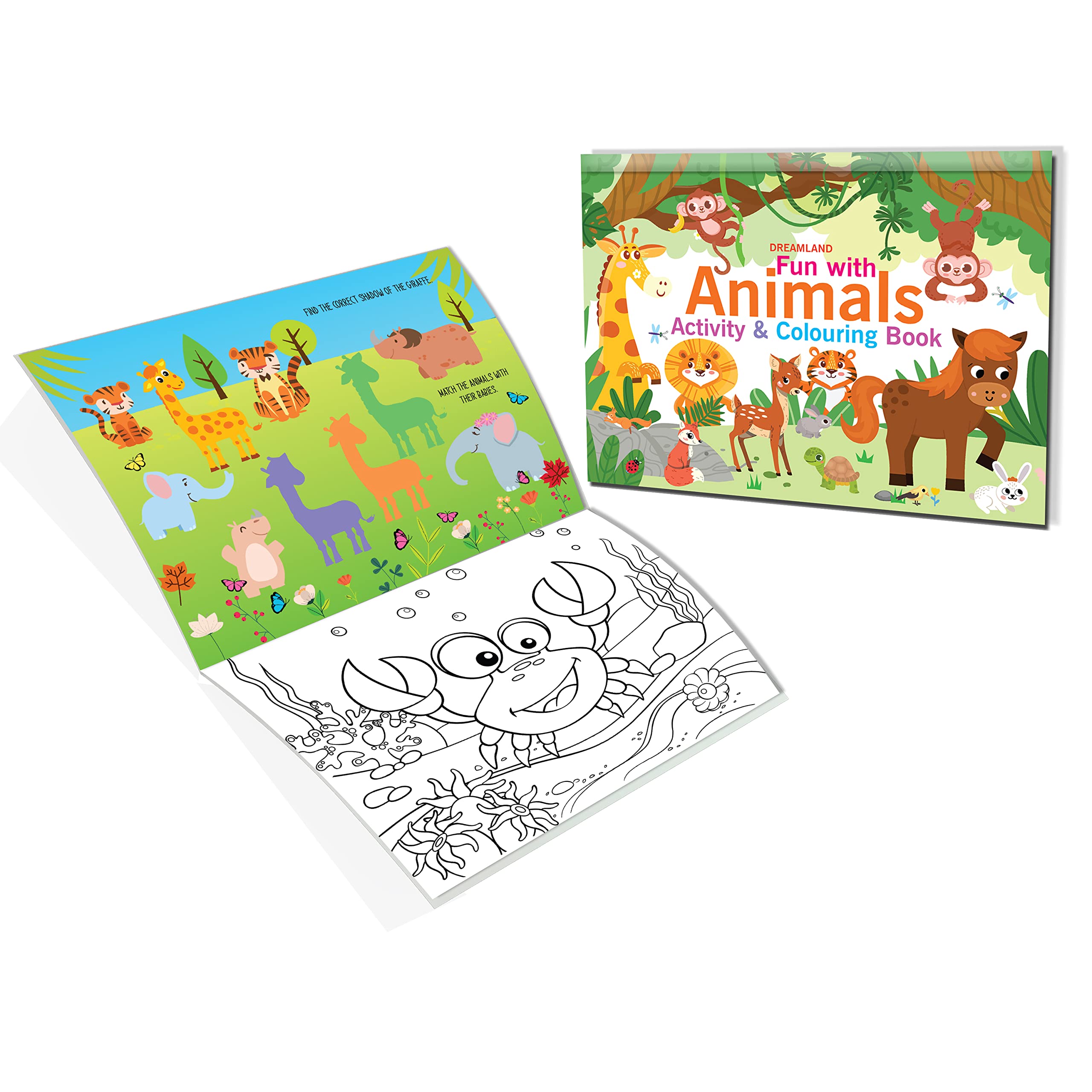 Dreamland Fun with Animals - An Activity & Colouring Book for Kids Ages 3+