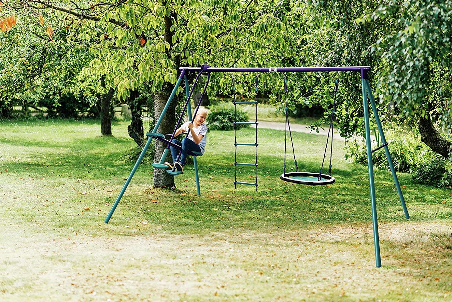 Plum Helios Metal Multiplay Swing Set for Kids Ages 3-6 Years