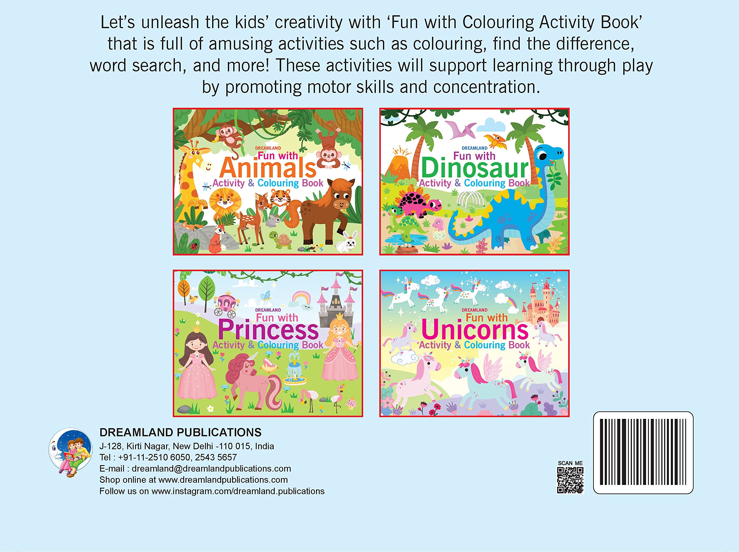 Dreamland Fun with Princess - An Activity & Colouring Book for Kids Ages 3+