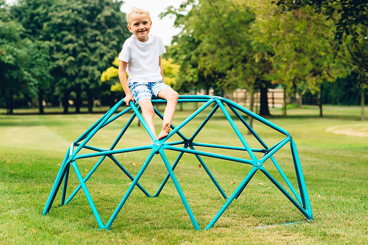 Plum Deimos Metal Dome - Outdoor Activity Play Toy, Blue