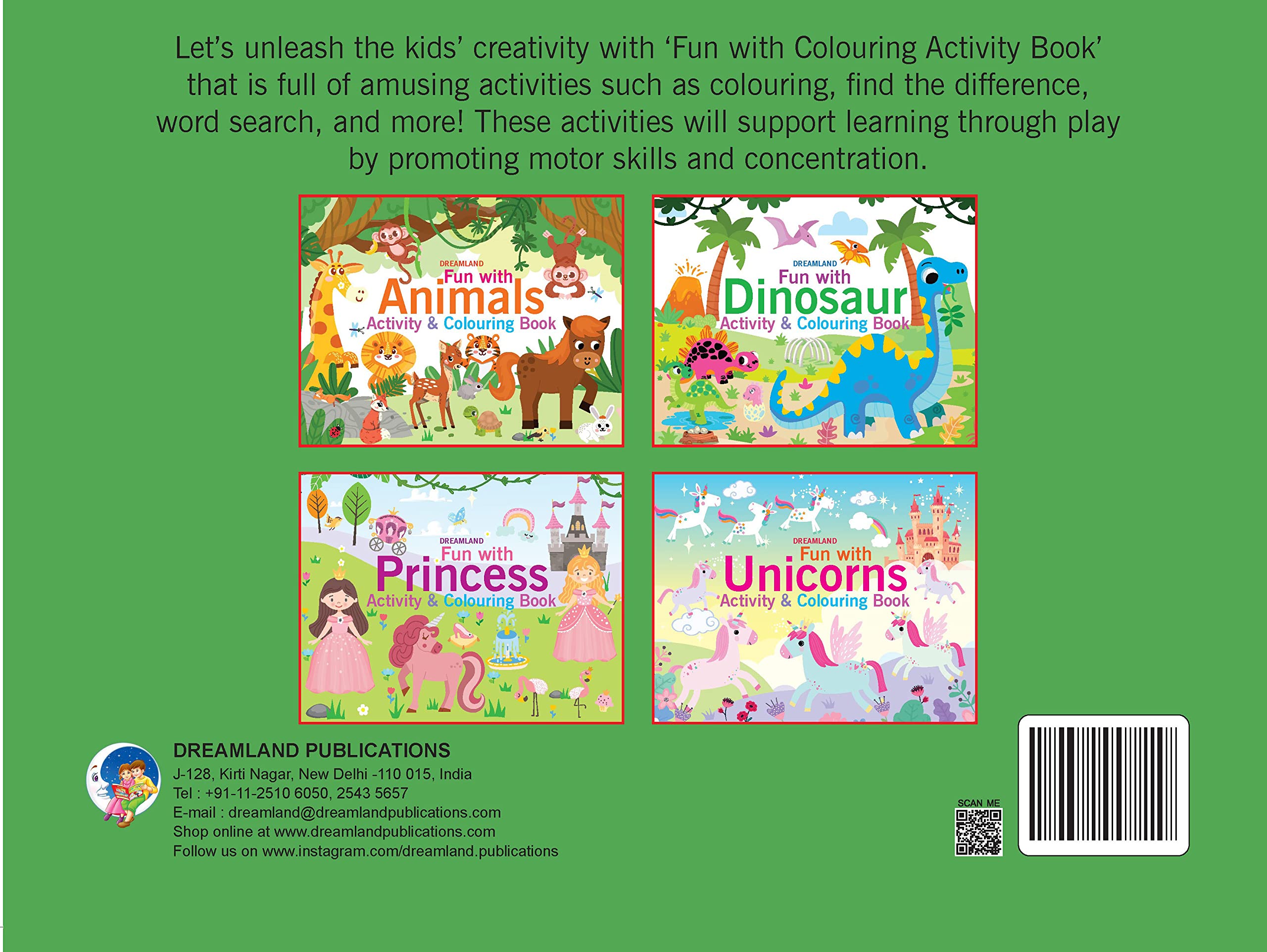 Dreamland Fun with Animals - An Activity & Colouring Book for Kids Ages 3+