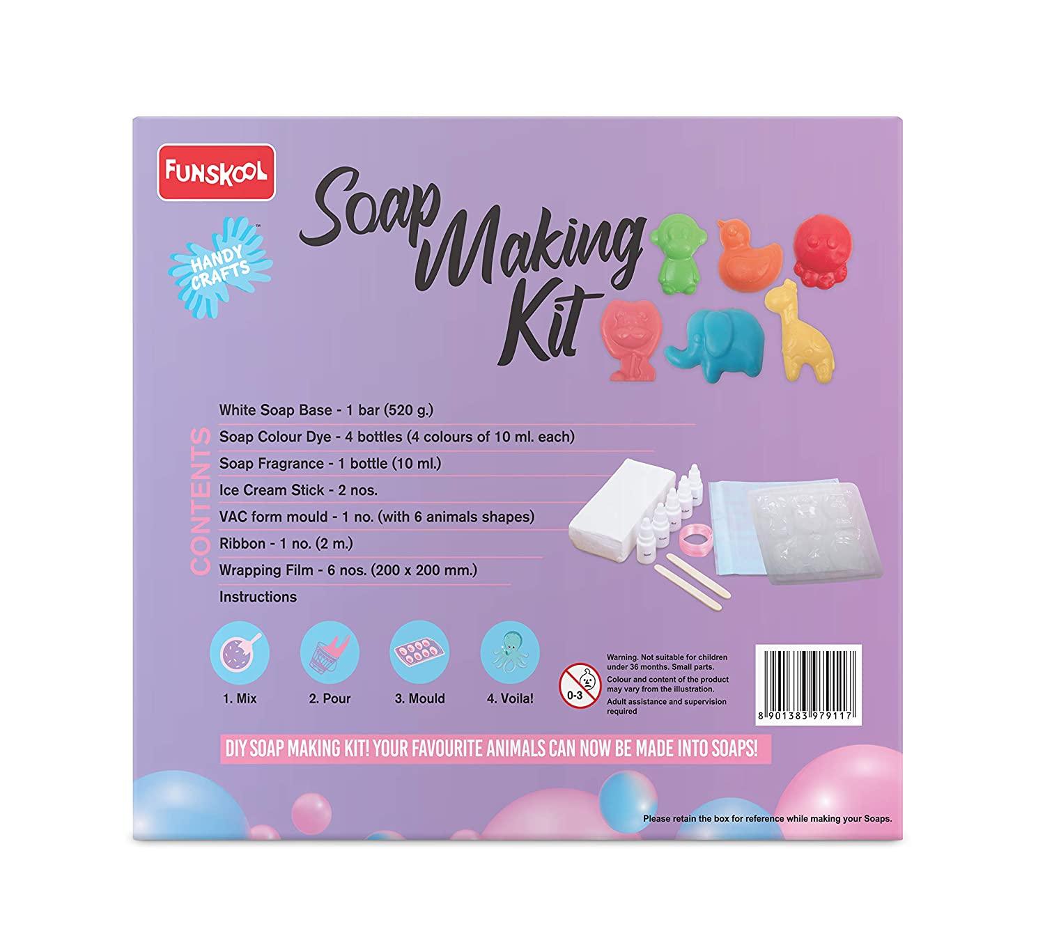 Funskool Handycrafts Soap Making Kit - 6 Different Soap Shapes Activity Kit for Ages 5+ - FunCorp India