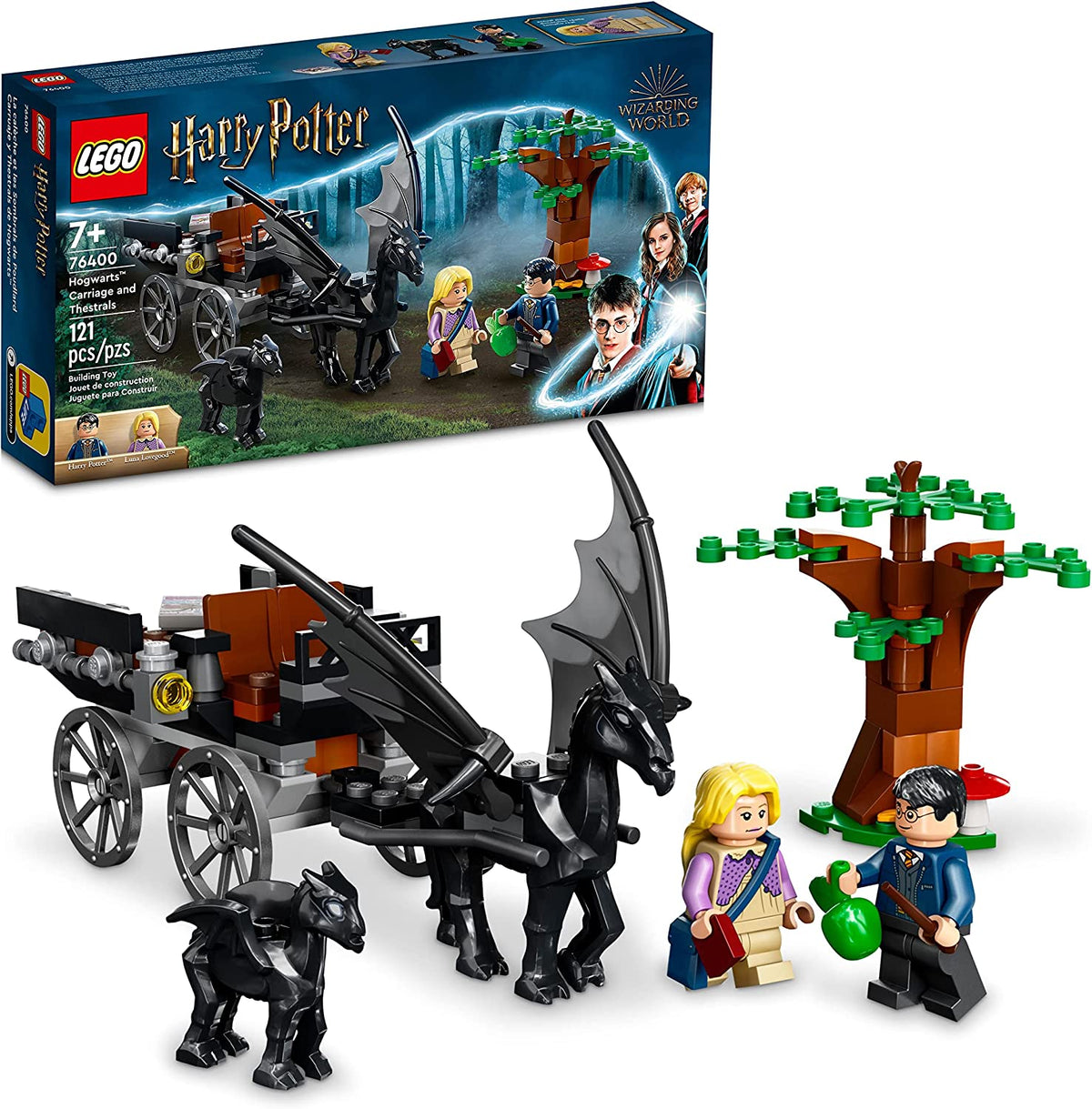 LEGO Harry Potter Hogwarts Carriage and Thestrals Building Kit For Ages 7+