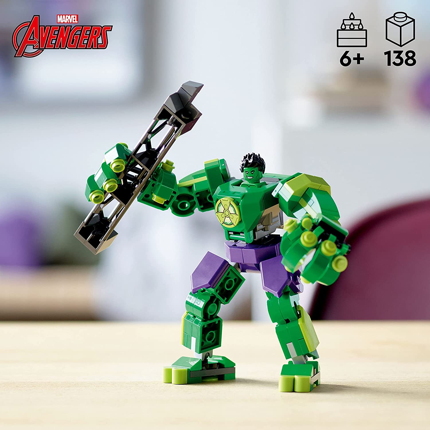 LEGO Marvel Hulk Mech Armor Building Kit For Ages 6+