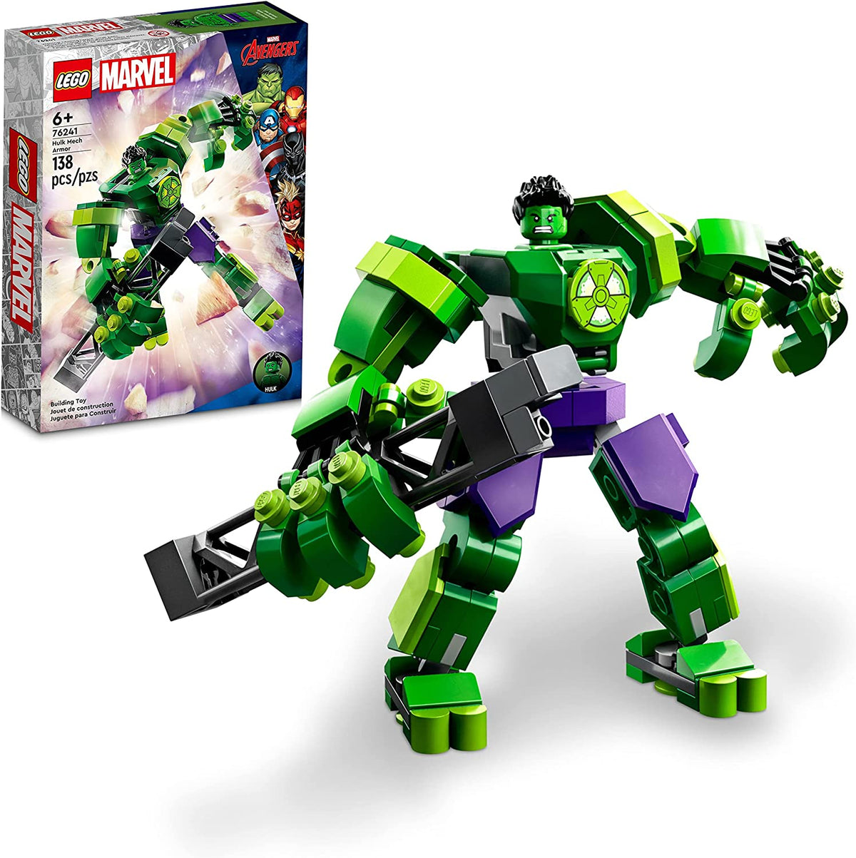 LEGO Marvel Hulk Mech Armor Building Kit For Ages 6+