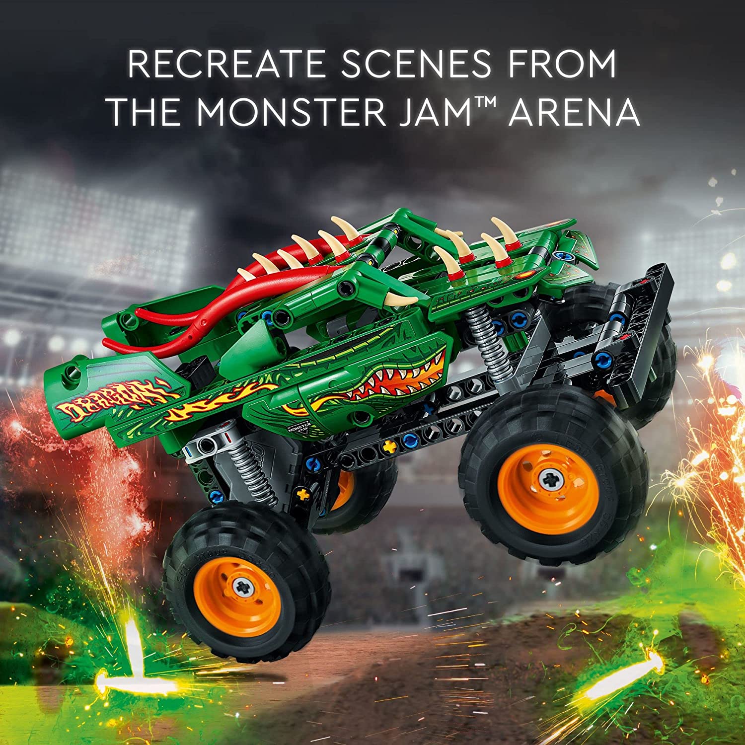 LEGO Technic 2in1 Monster Jam Dragon Building Kit For Ages 7+