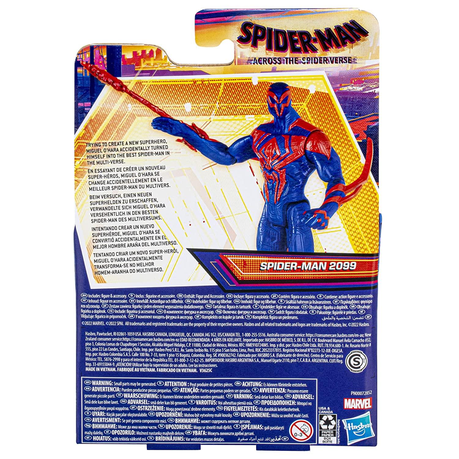 Marvel Spider-Man: Across The Spider-Verse Spider-Man 2099 6-Inch-Scale Action Figure with Web Accessory Toy - FunCorp India