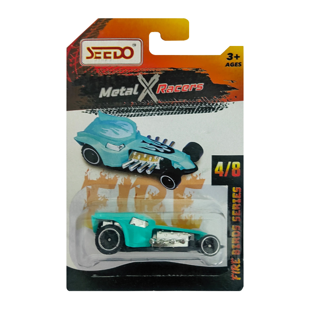 Seedo Metal X Racers Fire Bird Series Die Cast Car for Ages 3+, Pack Of 8