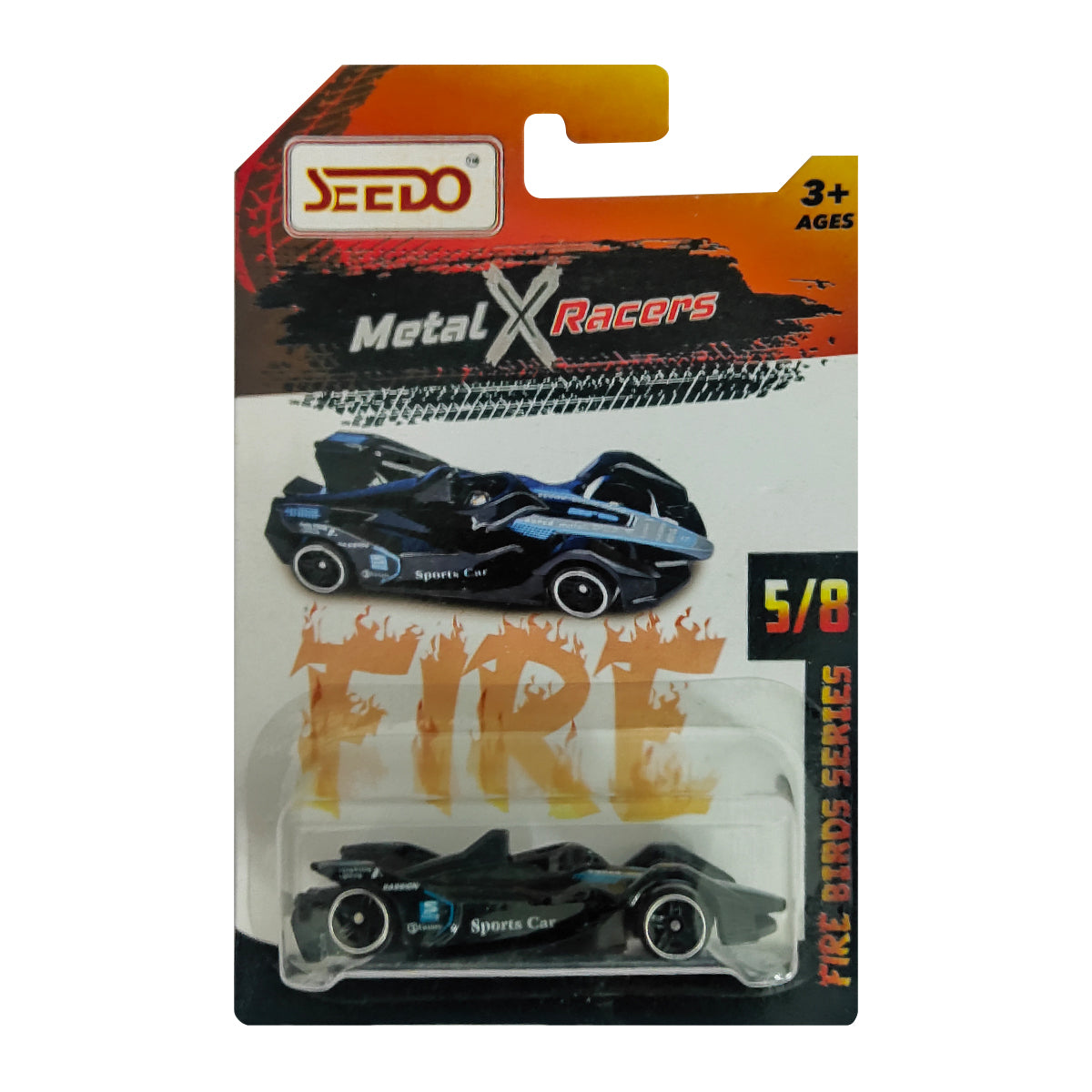 Seedo Metal X Racers Fire Bird Series Die Cast Car for Ages 3+, Pack Of 8